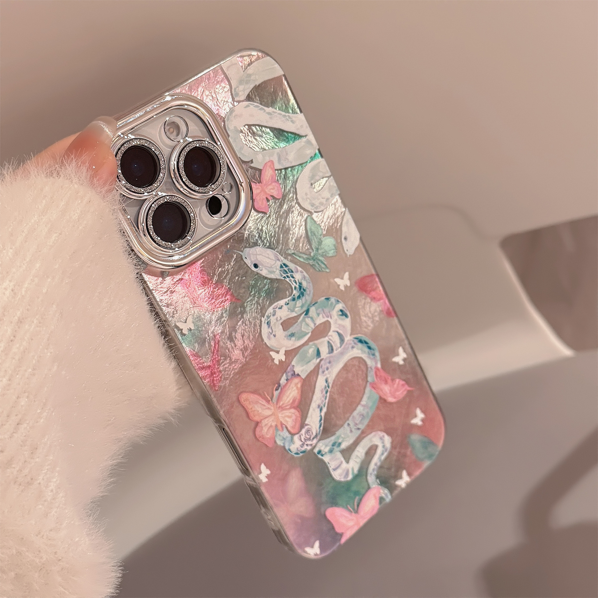 Luxury Snake Butterfly Iridesc - Phone Cases Ysl reseña y precio